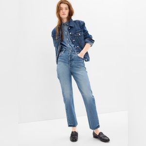 Gap High Rise Cheeky Straight Jeans with Washwell. Size 29 / 8 short